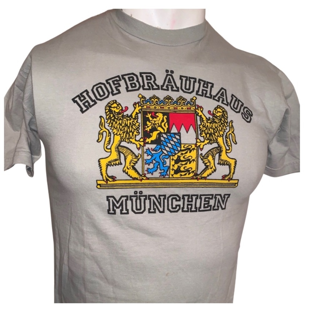 Hofbrauhaus Munchen Vintage BEER Oktoberfest T-Shirt: 80’s Size 6 European